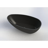 Arcqua Lima vrijstaand bad 170x86x54cm cast marble mat zwart