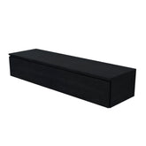 Arcqua Living Onderkast - 140x46x30cm - 2 lades - greeploos - gemelamineerd spaanplaat - oak black