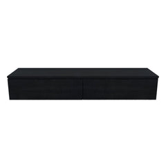 Arcqua Living Onderkast - 180x46x30cm - 2 lades - greeploos - gemelamineerd spaanplaat - oak black