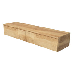 Arcqua Living Base Cabinet - 180x46x30cm - 2 drawers - handleless - melamine-faced chipboard - oak natural