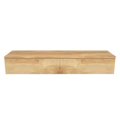 Arcqua Living Base Cabinet - 180x46x30cm - 2 drawers - handleless - melamine-faced chipboard - oak natural