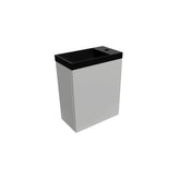 Arcqua Luna Fonteinset 54.3x39.7x21.8cm Glans Wit met marble fontein zonder overloop mat zwart