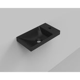 Arcqua Marble fontein voor frame 40x22cm zonder overloop cast marble mat zwart