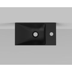 Arcqua Marble fontein voor frame 40x22cm zonder overloop cast marble mat zwart