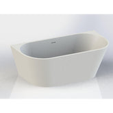 Arcqua Pinto half vrijstaand ligbad 160x70 glans wit