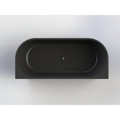 Arcqua Pinto half vrijstaand ligbad 160x70 mat zwart