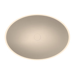 Arcqua Prince waskom - opbouw - ovaal - 49x34cm - mat zand