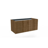 Arcqua Ridge Base Cabinet - 100x45.5x45cm - 1 drawer - push to open - foiled MDF - oak cafe