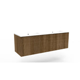 Arcqua Ridge Base Cabinet - 70x45.5x45cm - 1 drawer - push to open - foiled MDF - oak cafe