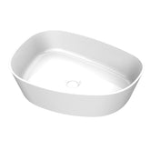 Arcqua Rocker Waskom - opbouw - organisch - links - 50x37cm - glans wit