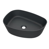 Arcqua Rocker Waskom - opbouw - organisch - links - 50x37cm - mat antraciet