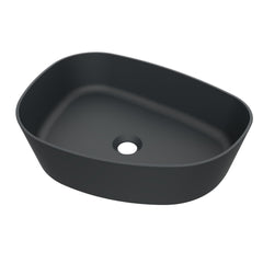 Arcqua Rocker Waskom - opbouw - organisch - links - 50x37cm - mat antraciet