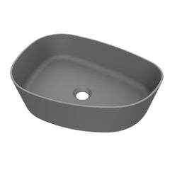 Arcqua Rocker Waskom - opbouw - organisch - links - 50x37cm - mat grijs