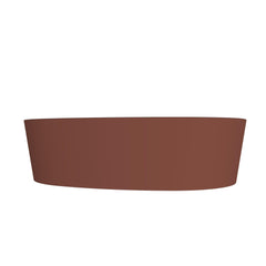 Arcqua Rocker waskom - opbouw - organisch links - 50x37cm - mat terracotta
