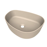 Arcqua Rocker waskom - opbouw - organisch links - 50x37cm - mat zand