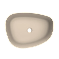 Arcqua Rocker waskom - opbouw - organisch rechts - 50x37cm - mat zand