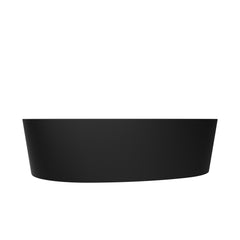 Arcqua Rocker Waskom - opbouw - organisch - links - 50x37cm - mat zwart