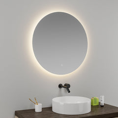 Arcqua Ronde Spiegel - rond - 80cm - spiegelverwarming - LED-achtergrondverlichting