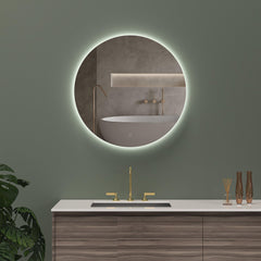 Arcqua Ronde Spiegel - rond - 80cm - spiegelverwarming - LED-achtergrondverlichting