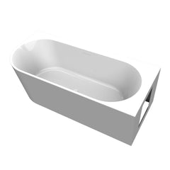 Arcqua Santo half vrijstaand ligbad 178x80cm acryl glans wit rechts