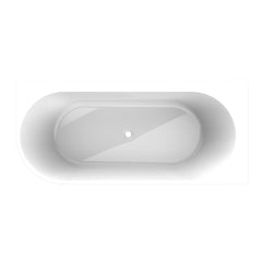 Arcqua Santo half vrijstaand ligbad 178x80cm acryl glans wit rechts