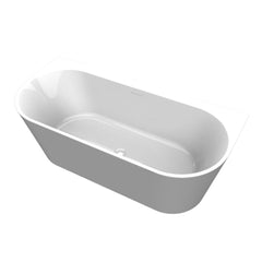 Arcqua Santo half vrijstaand ligbad 178x80cm acryl glans wit