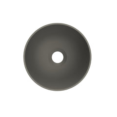 Arqua Olivia Waskom - 22x22cm - rond - opbouw - mat quartz grijs