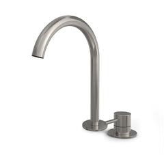 Hotbath Buddy B123H wastafelkraan 2-gats hoog - Geborsteld Nikkel