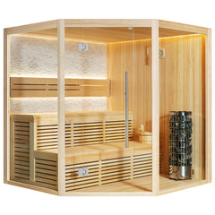 AWT Sauna E1811XL Pinienholz 200x200 9kW Cilindro