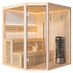 AWT Sauna E1811A Pinienholz 180x180 9kW Cilindro