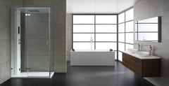 AWT Dampfdusche LD107F15 weiß glänzend 120x90 links