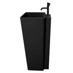 StoneArt Vrijstaand Wastafel LZ552 - mat zwart -50x51cm