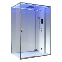 AWT Dampfdusche LD211F15 weiß 150x90 rechts