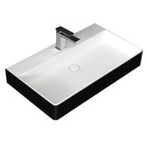 StoneArt Wastafel LP6208 zwart-wit 80x46 mat