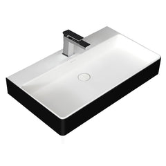 StoneArt Wastafel LP6208 zwart-wit 80x46 mat