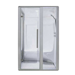 AWT Dampfsauna S200C alu 131x131 rechts