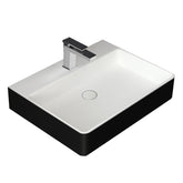 StoneArt Wastafel LP6206 zwart-wit 60x46 mat