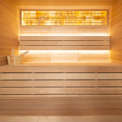 AWT Sauna E1624B Hemlock 180x150 6kW TheWall