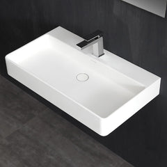 StoneArt Wastafel LP6208 wit 80x46 cm glanzend