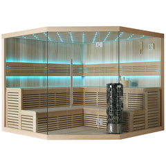 AWT Sauna E1111 XL Hemlock 250x250 9kW Cilindro