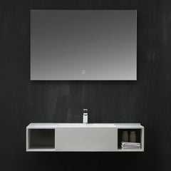 StoneArt Wastafel LQ710 - wit glanzend - 100x48