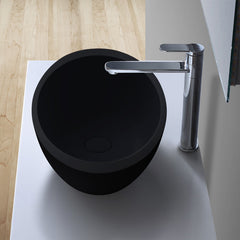 StoneArt Wastafel LC153 - zwart - mat - 60x35cm