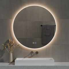 Best Design Aldora round mirror with LED lighting and heating