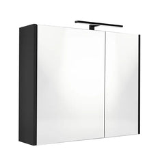 Best Design Happy spiegelkast met verlichting 60x60cm zwart mat