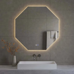 Best Design Honey achthoekige LED spiegel met spiegelverwarming 120x120cm