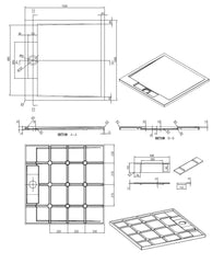 Best Design Just Solid shower tray 100x100x3.5cm matt grey