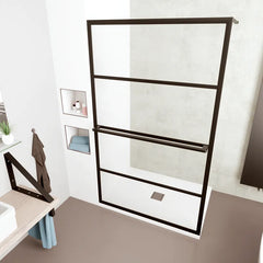 Best Design Nero walk-in shower anti-limescale 10mm