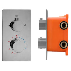Best Design Ore Garand 2-weg inbouw douchethermostaat met inbouwbox RVS
