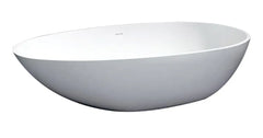 Best Design Solid Pure Freestanding Bathtub 180x90x58cm Matte White
