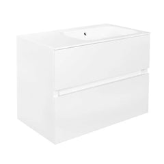 Best Design Splash vanity unit handleless 2 drawers white gloss 80cm